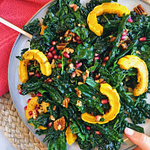 Healthy Fall Harvest Salad: the perfect salad for the fall season. Filled with healthy in-season produce and yummy flavors! #saladrecipe #fallsalad | www.jillzguerin.com