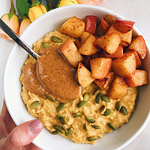 Creamy Pumpkin Oatmeal: A delicious, fiber-filled breakfast perfect for Fall! #healthybreakfast #healthyoatmeal | www.jillzguerin.com