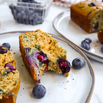 Banana Blueberry Bread: A healthy and delicious recipe made with only 6 ingredients! #healthydessert #minimalingredients #glutenfree | www.jillzguerin.com
