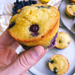 Lemon Blueberry Muffins: Refreshing and healthy lemon blueberry muffins that are so perfect for the morning or an afternoon snack. Made with only the best ingredients! #healthymuffins #healthybaking | www.jillzguerin.com