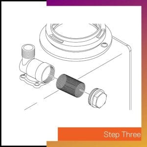 intellihot tankless water heater maintenance water filter step three