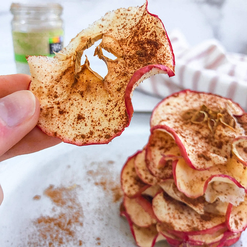 Healthy Apple Chips: The perfect, yummy snack for everyone, including kids! No sweeteners or unneeded ingredients. #healthysnack | www.jillzguerin.com