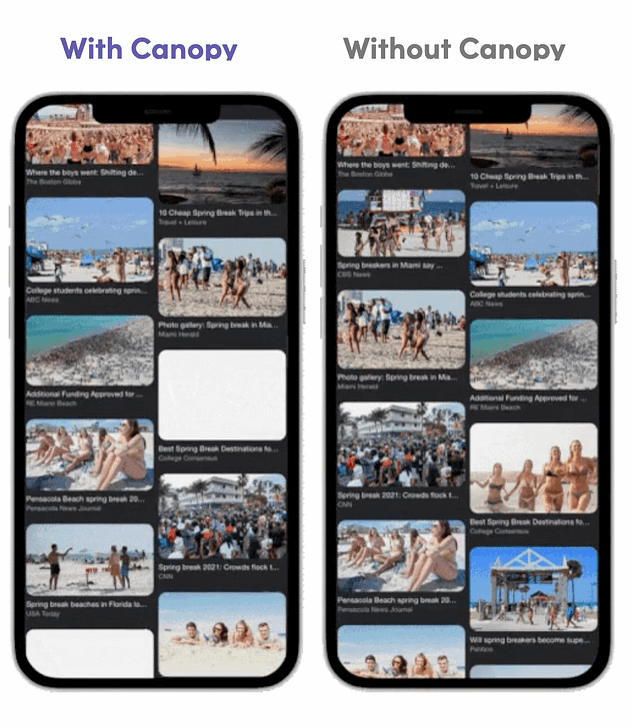 IMAGE OF CANOPY APP FILTERING CONTENT