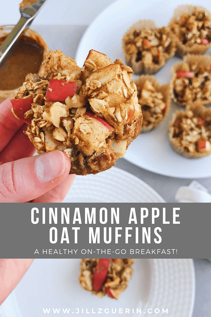 Cinnamon Apple Oat Muffins: A gluten-free, dairy-free, refined sugar-free and healthy on-the-go breakfast! #healthybreakfast | www.jillzguerin.com