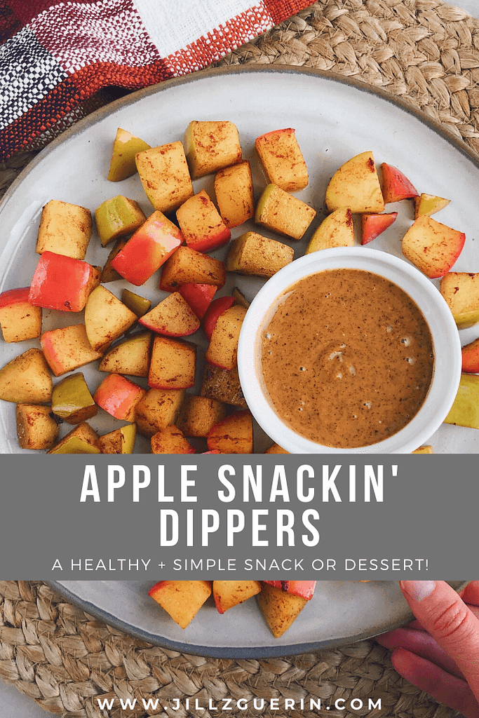 Apple Snackin' Dippers: These Apple Snackin' Dippers are an extremely simple and healthy snack or dessert. #healthydessert #healthytreat | www.jillzguerin.com