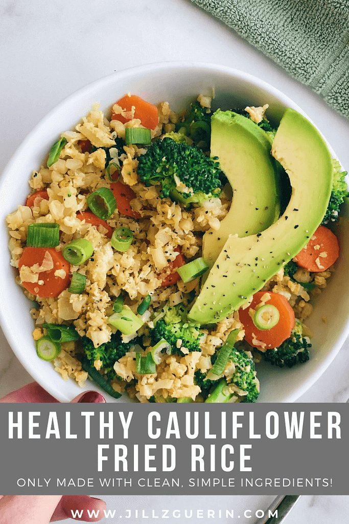 Healthy Cauliflower Fried Rice: An easy but fun way to get in tons of nourishing veggies! #healthyrecipe | www.jillzguerin.com