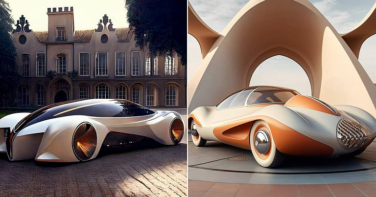 "Midjourney Imagines Cars Designed by Famous Starchitects: From Gaudi to Zaha Hadid" - Credit: Designboom