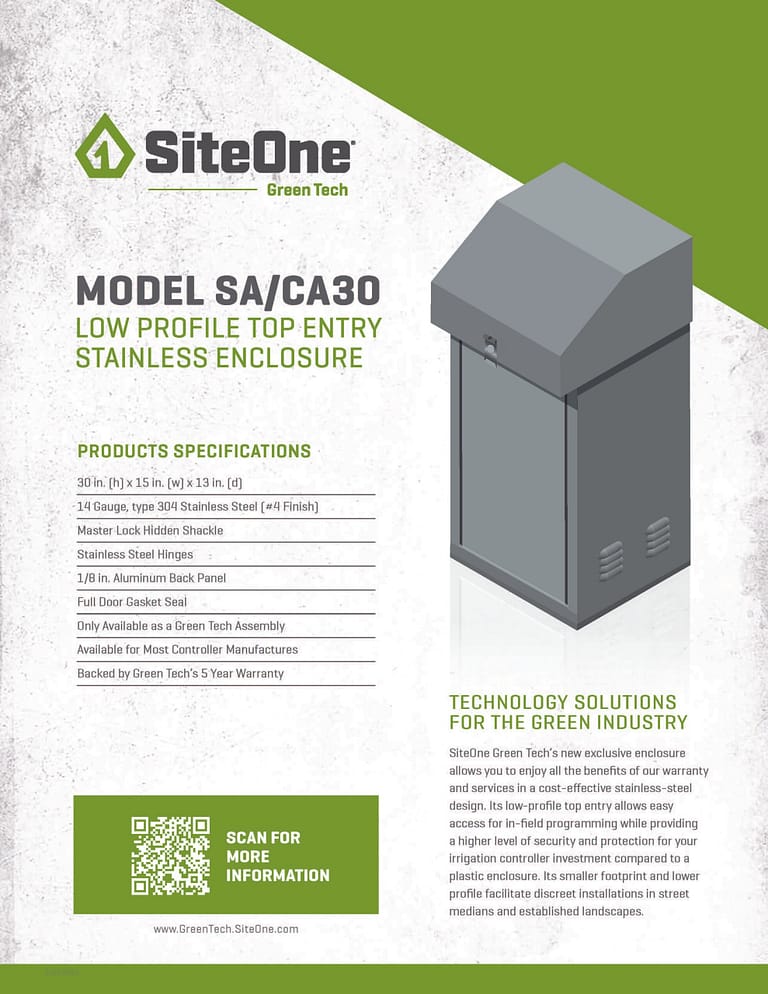 SiteOne Green Tech SA/CA30 Enclosure | American Society of Irrigation ...