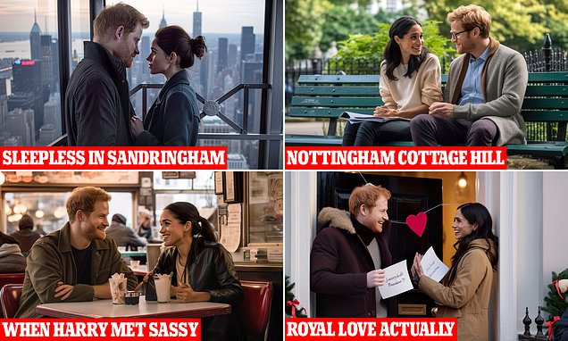 How AI thinks a rom-com from the Sussexes might look - Credit: Daily Mail