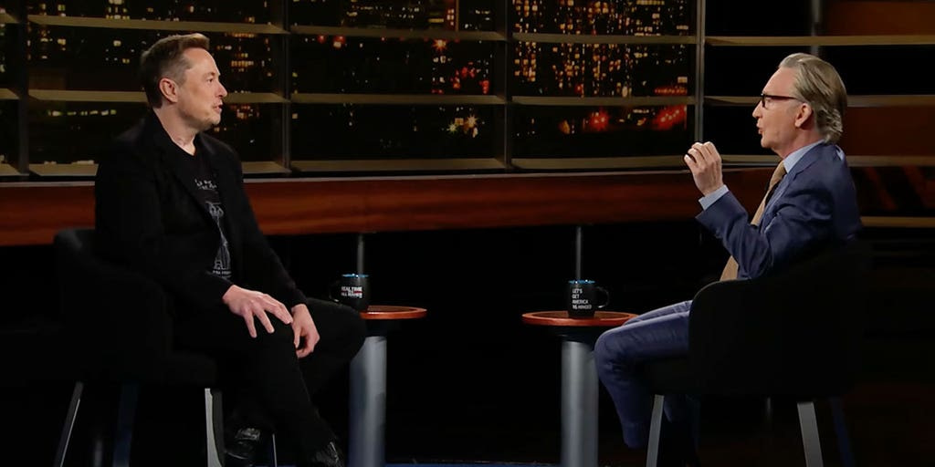 Bill Maher, Elon Musk discuss 'woke mind virus,' Twitter takeover, AI during 'Real Time' interview - Credit: Fox News