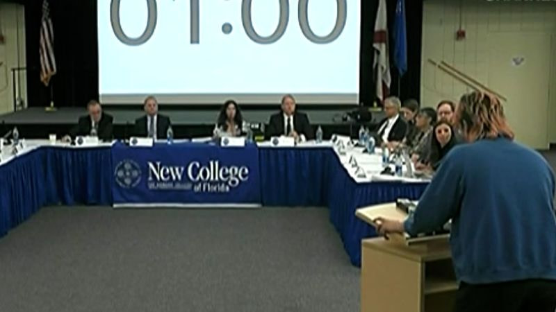 See college president&#8217;s frosty reception after appointment from DeSantis-backed board members