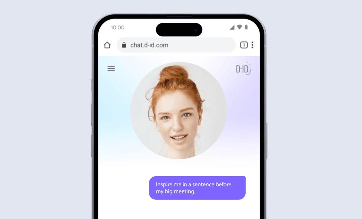 D-ID’s new web app gives a face and voice to OpenAI’s ChatGPT