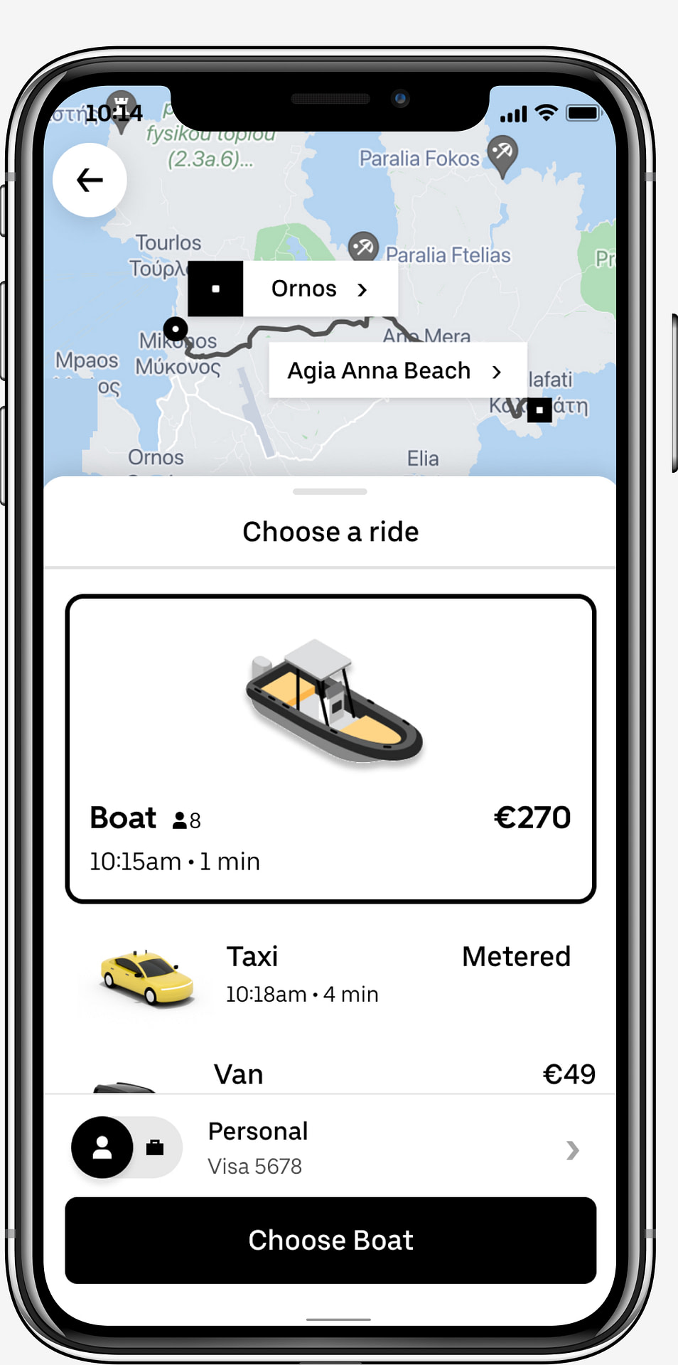 Uber launches private chartered boats in Mykonos
