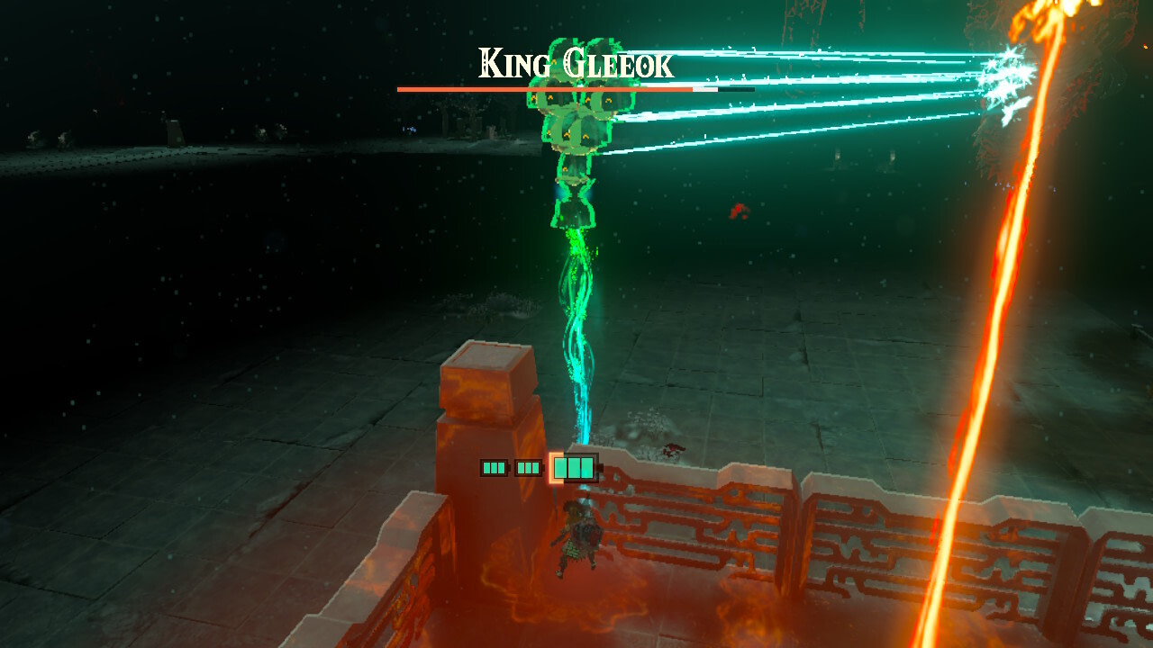Laser array versus King Gleeok
