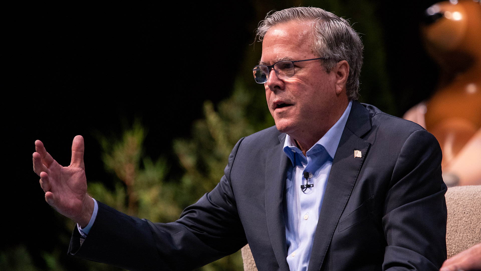 Jeb Bush speaks at an event in 2018. 