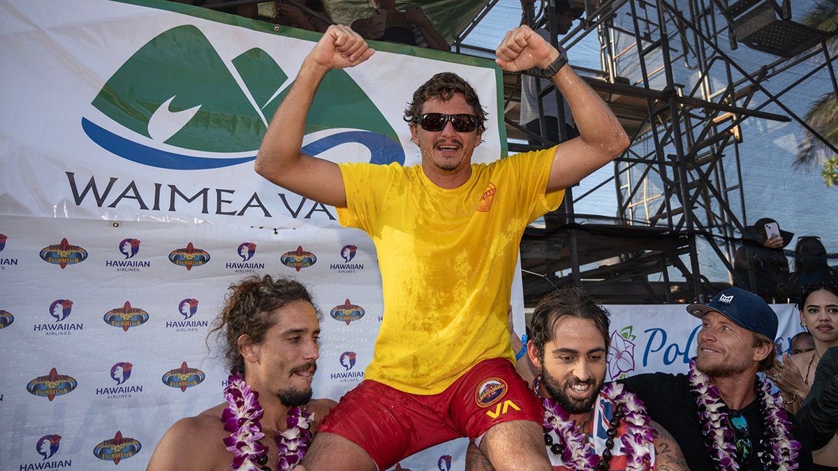 Hawaii lifeguard wins prestigious surfing event while on break: ‘It’s f—ing crazy’
