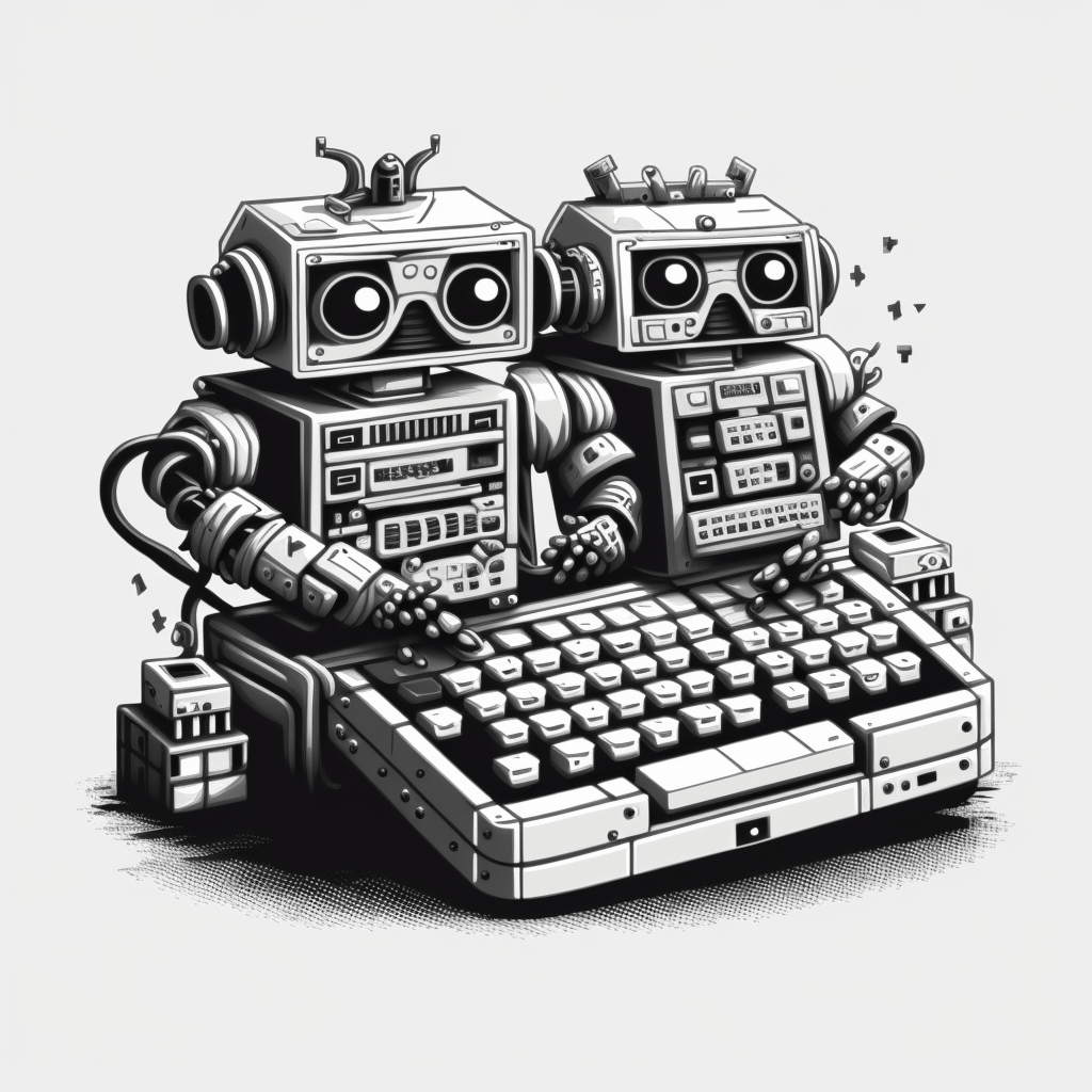 Retro Robits Typing - Bytefeed
