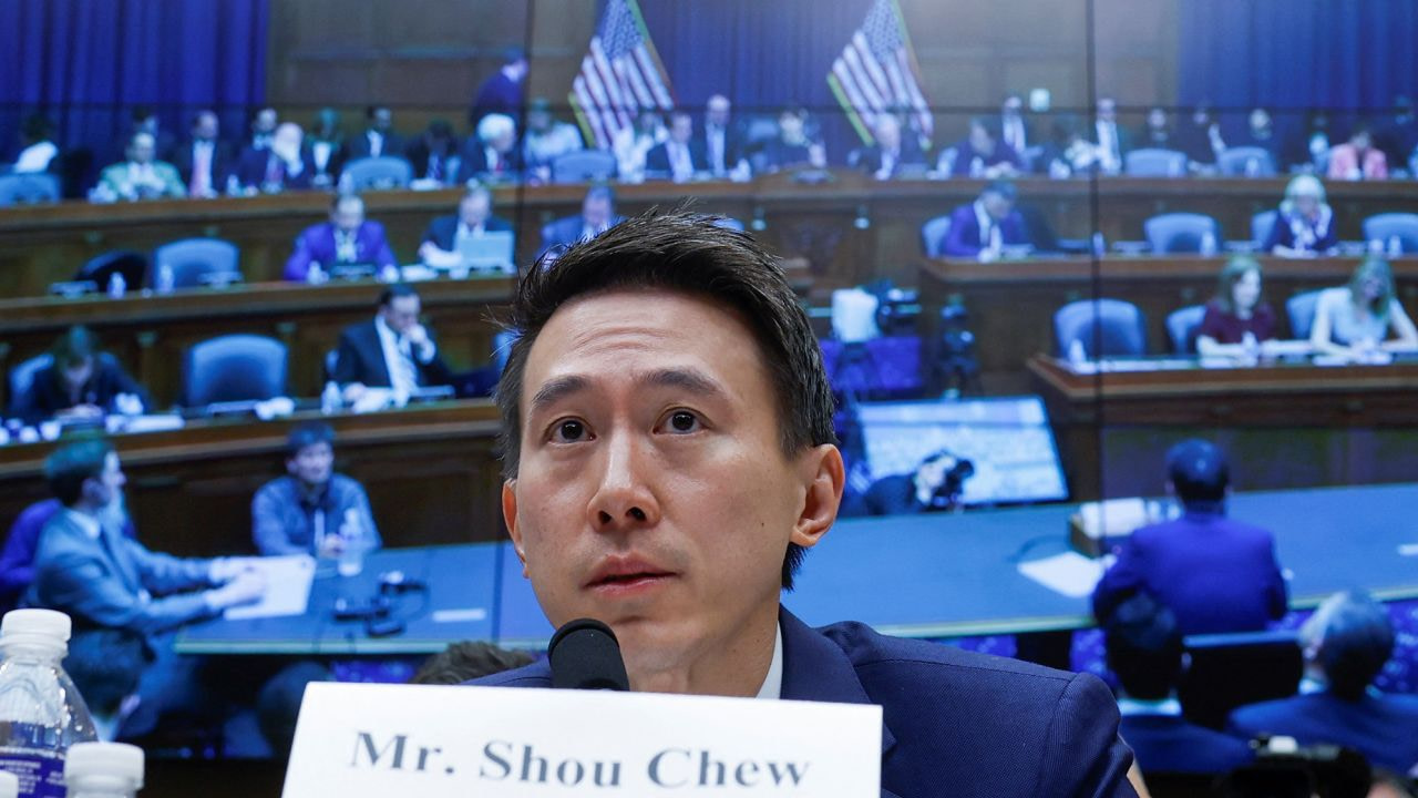 TikTok Chief Executive Shou Zi Chew testifies before a House Energy and Commerce Committee hearing entitled 