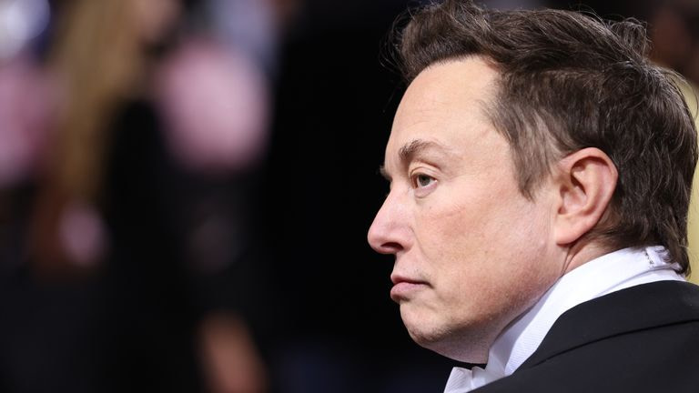 Elon Musk reveals plan to build 'TruthGPT' despite warning of AI dangers - Credit: Sky News