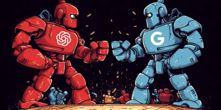 Clash of the AI Titans: ChatGTP vs Bard in a Showdown Of Wits And Wisdom - Credit: Ars Technica