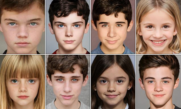 Guessing Game: AI-Generated Kids of TV and Movie Couples - Can You Tell Who the Parents Are? - Credit: Daily Mail