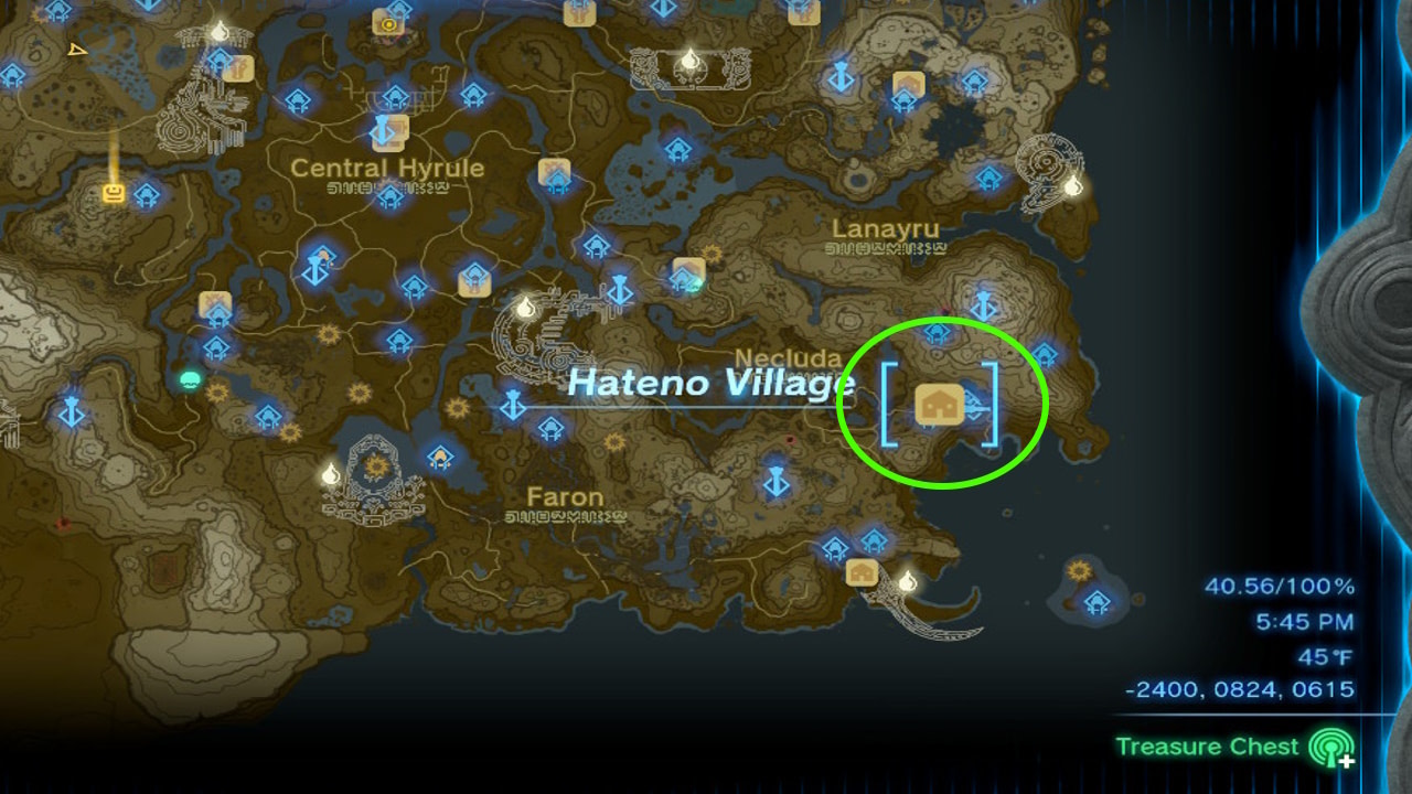 It's gonna be a long trek to reach Hateno Village.