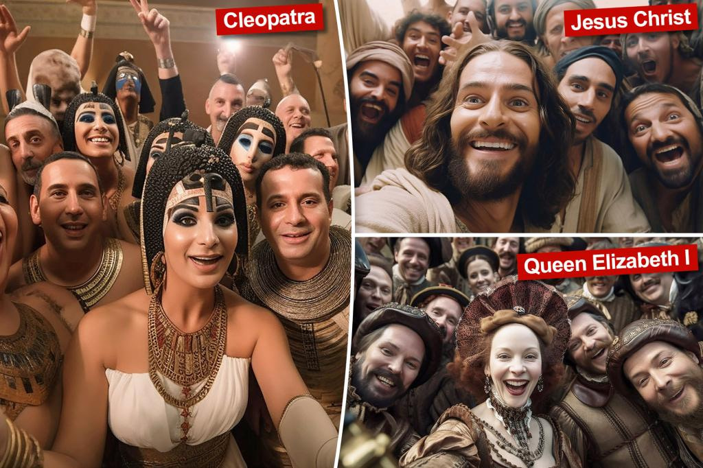 Jesus, Cleopatra 'Selfies' Generated By AI Go Viral: 'Hilarious' - Credit: New York Post
