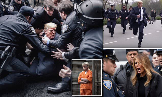 "What It Might Look Like if Trump Arrested: An AI-Powered Observation" - Credit: Daily Mail