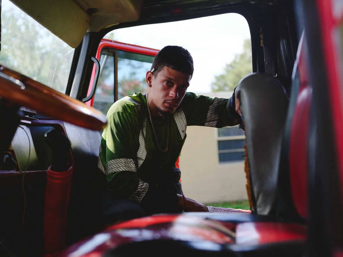 Tow truck driver leads a nomadic and hectic life in the aftermath of Hurricane Ian