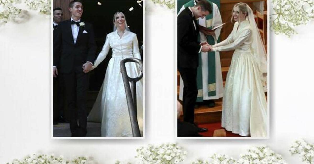 Bride becomes eighth woman in her family to wear grandmother’s wedding dress